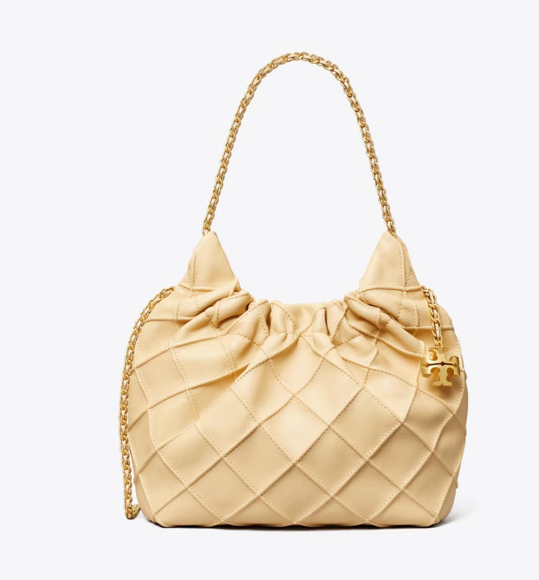 NWT MINI FLEMING SOFT HOBO BAG in Vanilla Soft Serve