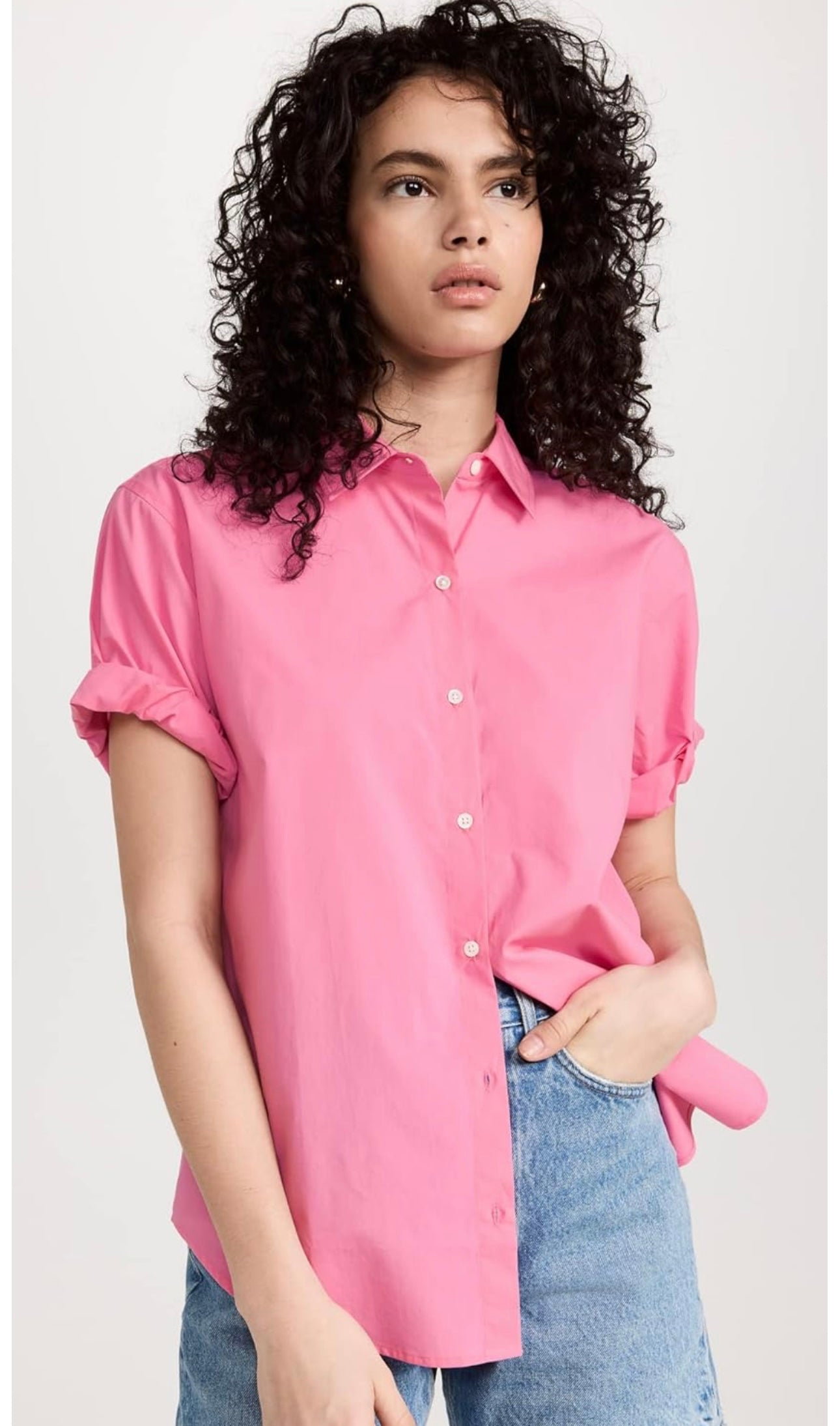 Rails jojo hot pink button up