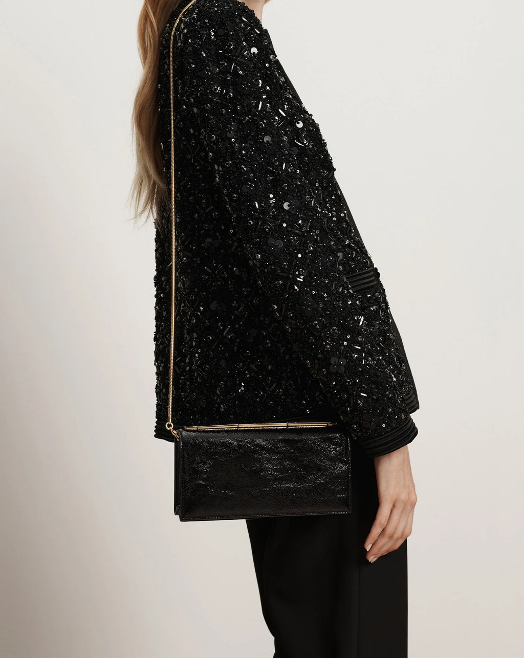 Veronica Beard Barre Patent Leather Clutch