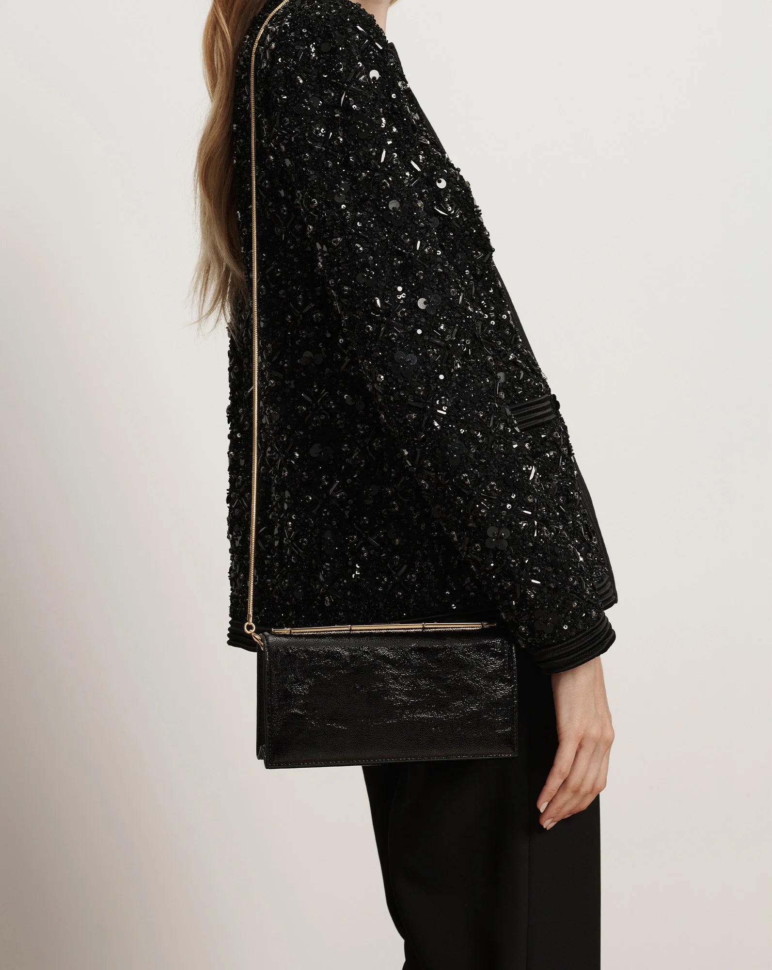 Veronica Beard Barre Patent Leather Clutch