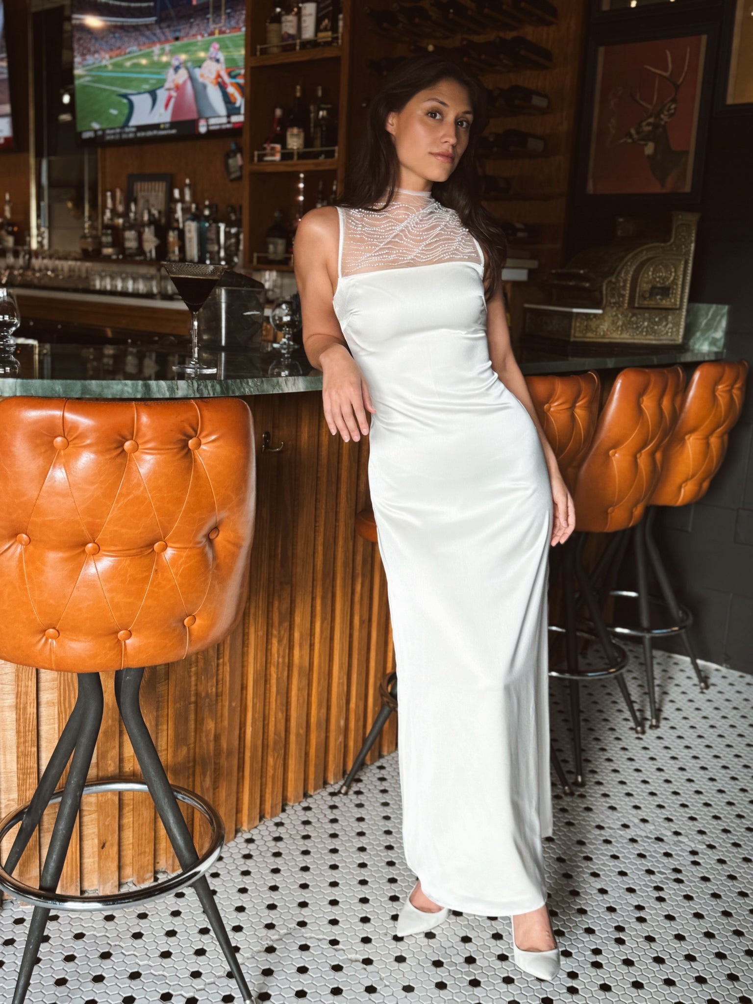 NWT Elliatt - Margot Satin Gown in White