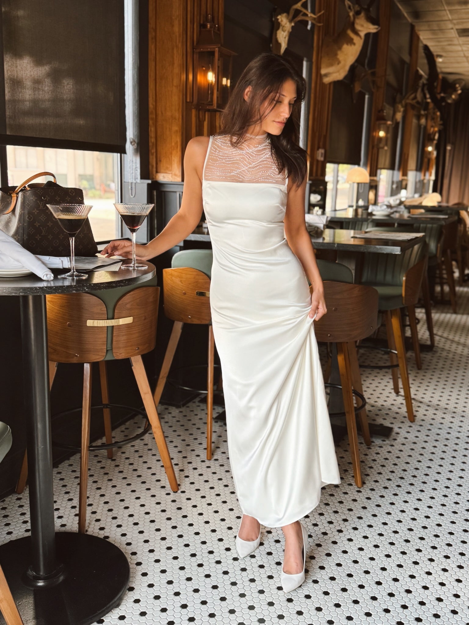 NWT Elliatt - Margot Satin Gown in White