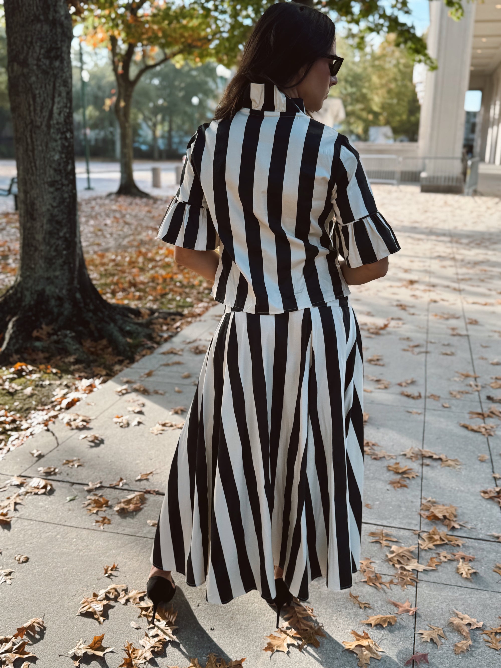 S’edge Black and White Striped Top