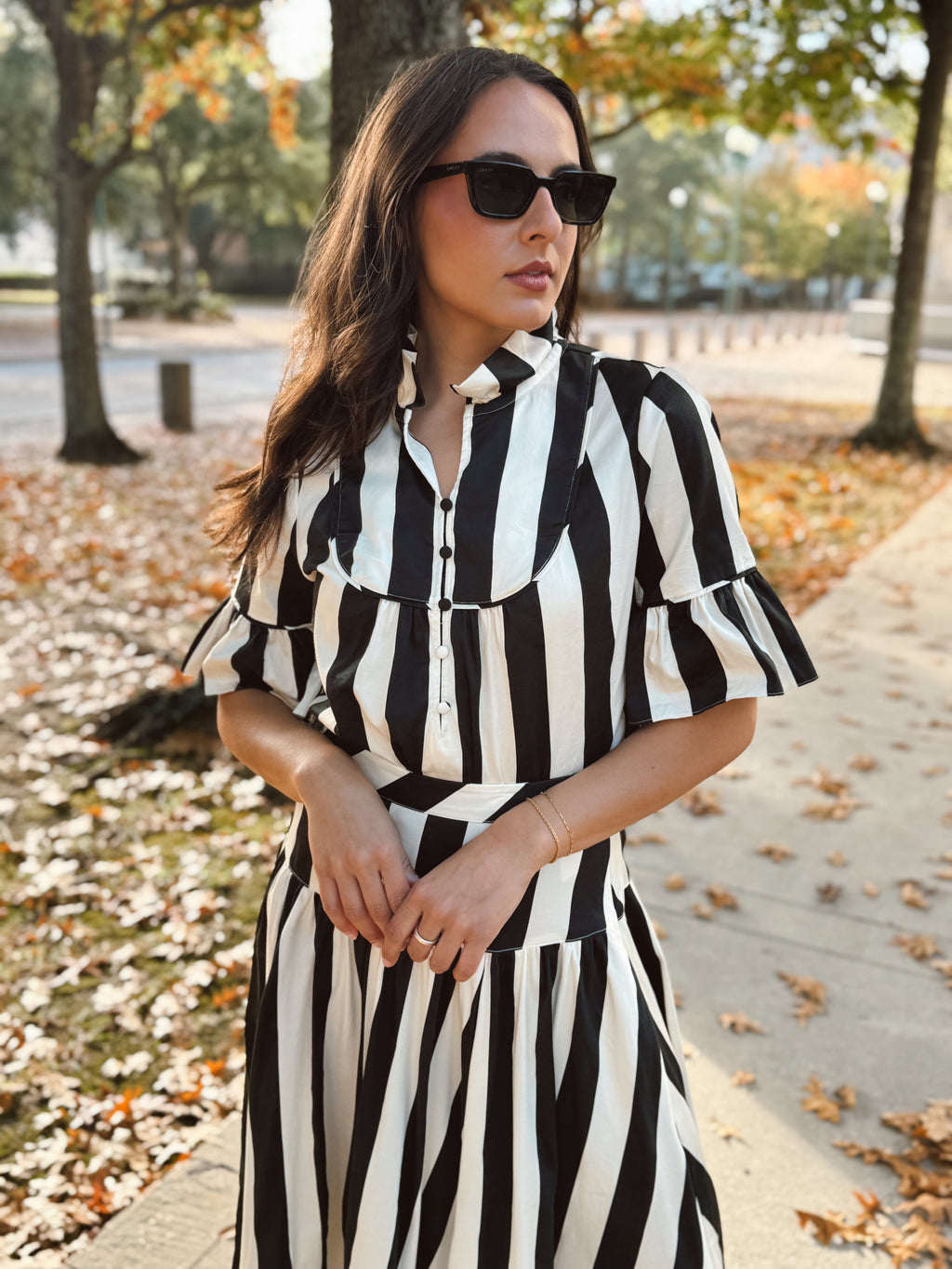 S’edge Black and White Striped Top