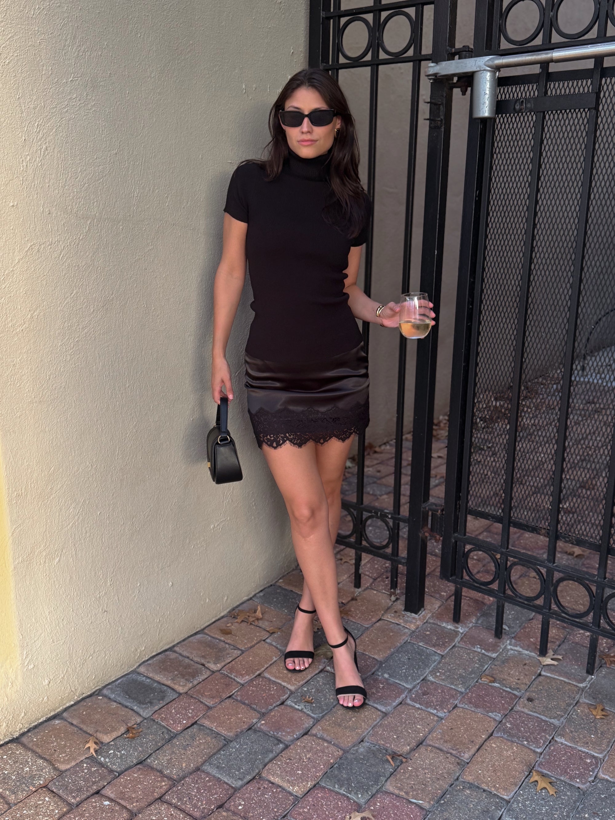 Black Mock Neck Sweater