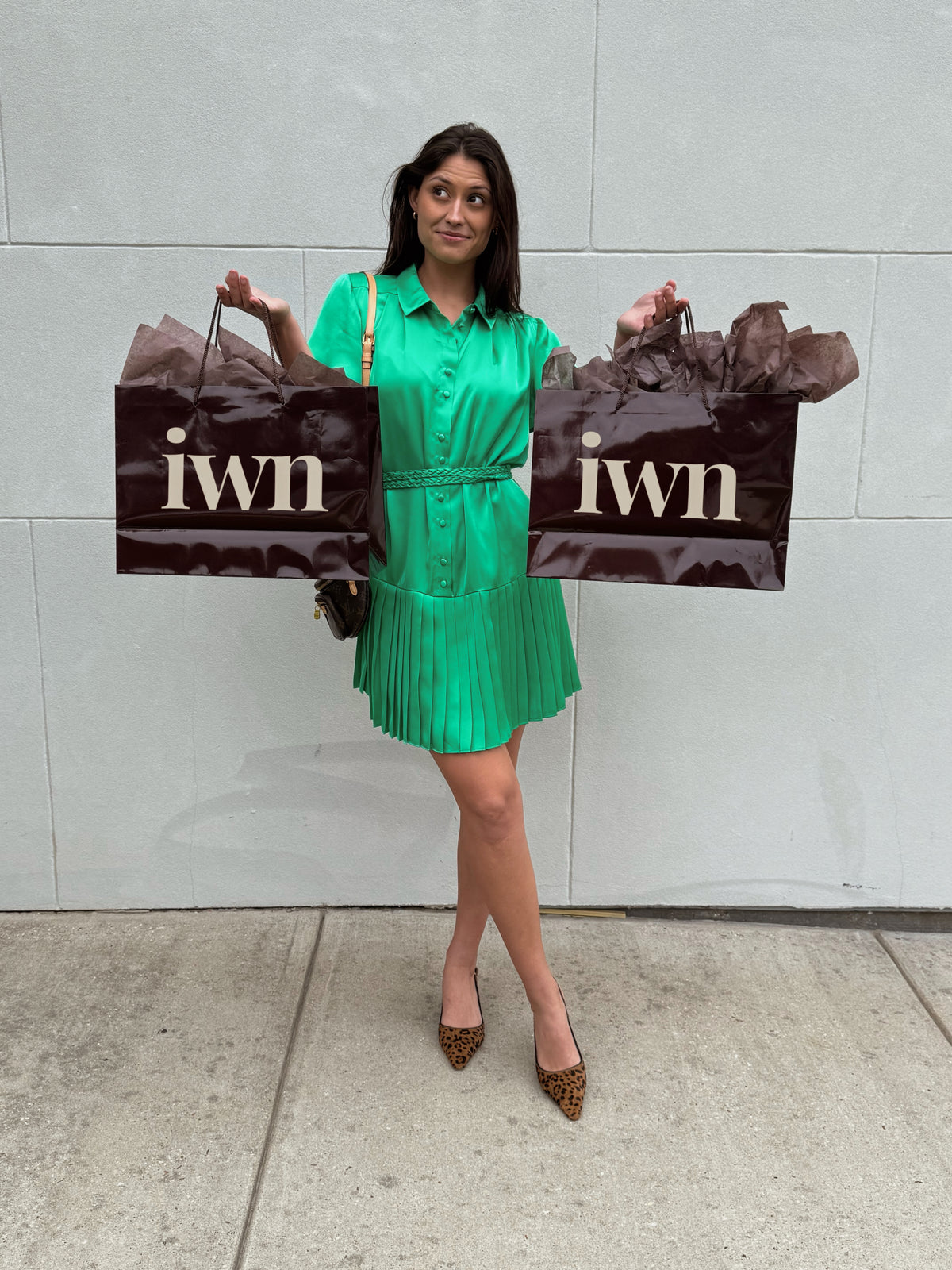 Alden Adair Green Silk Dress