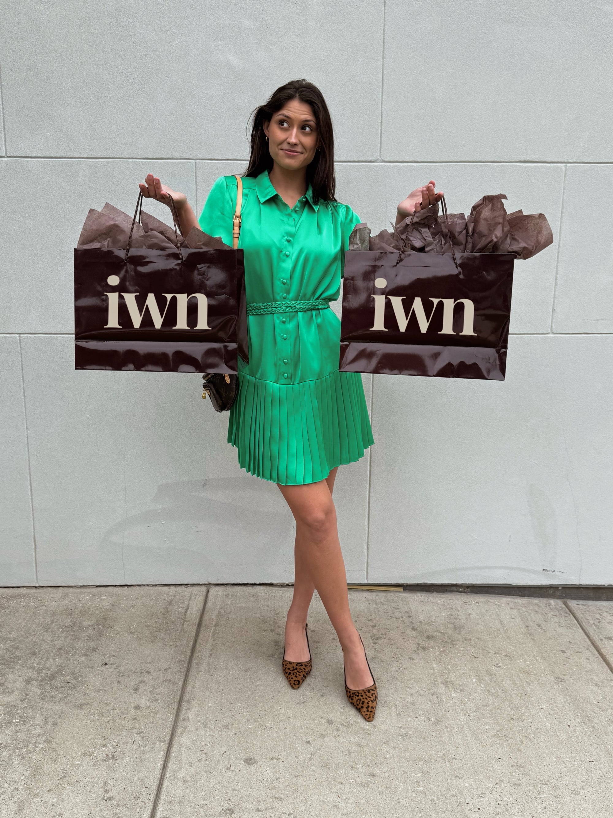 Alden Adair Green Silk Dress