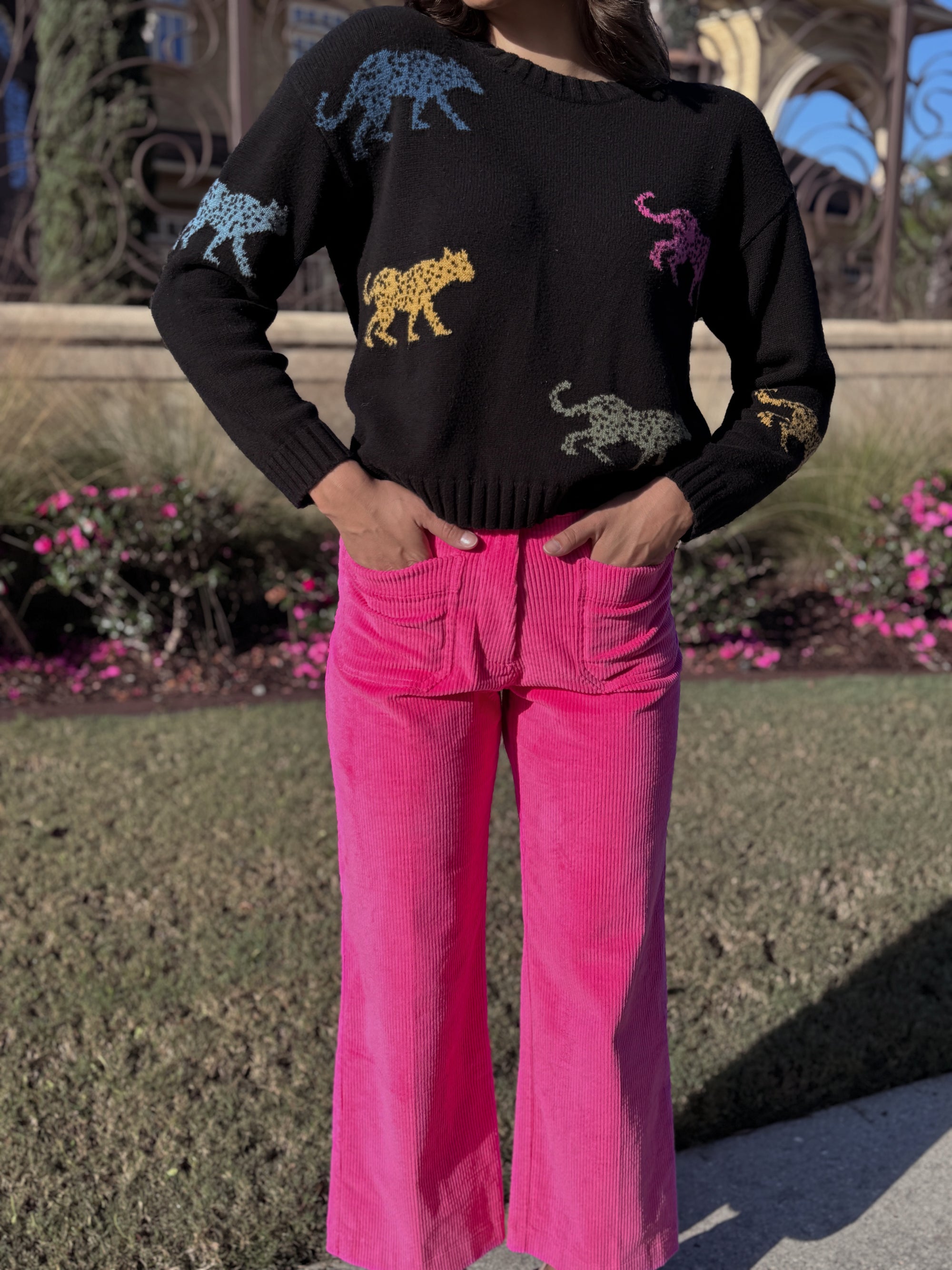 NWT Vilagallo Pink Corduroy Denim