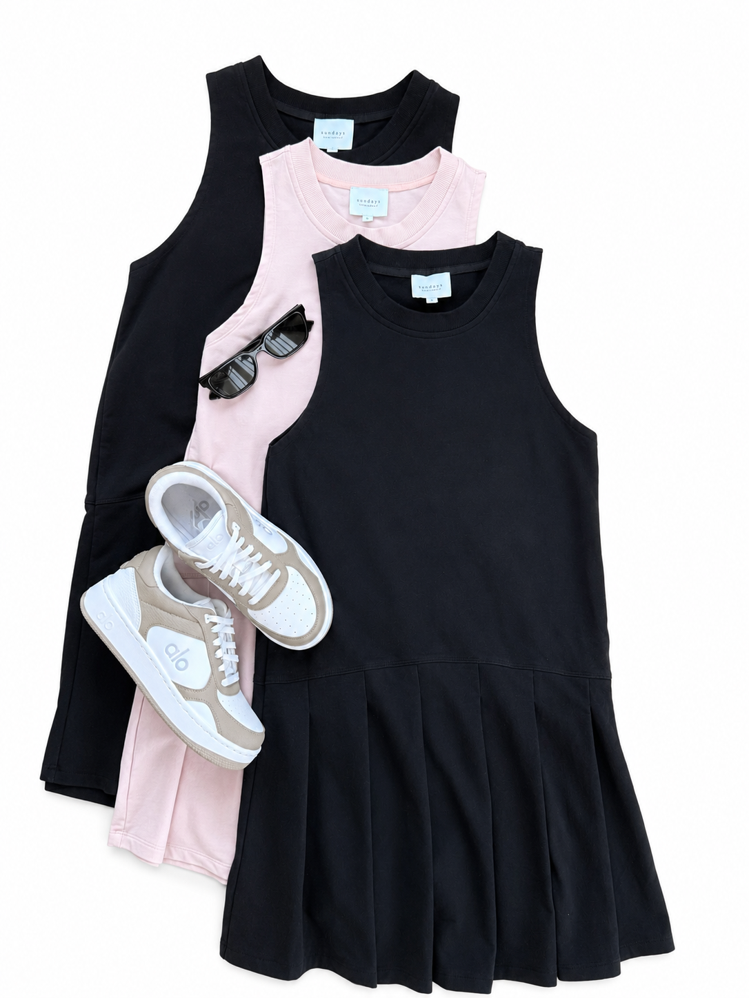We Are Sundays - Black Pleated Mini Dress