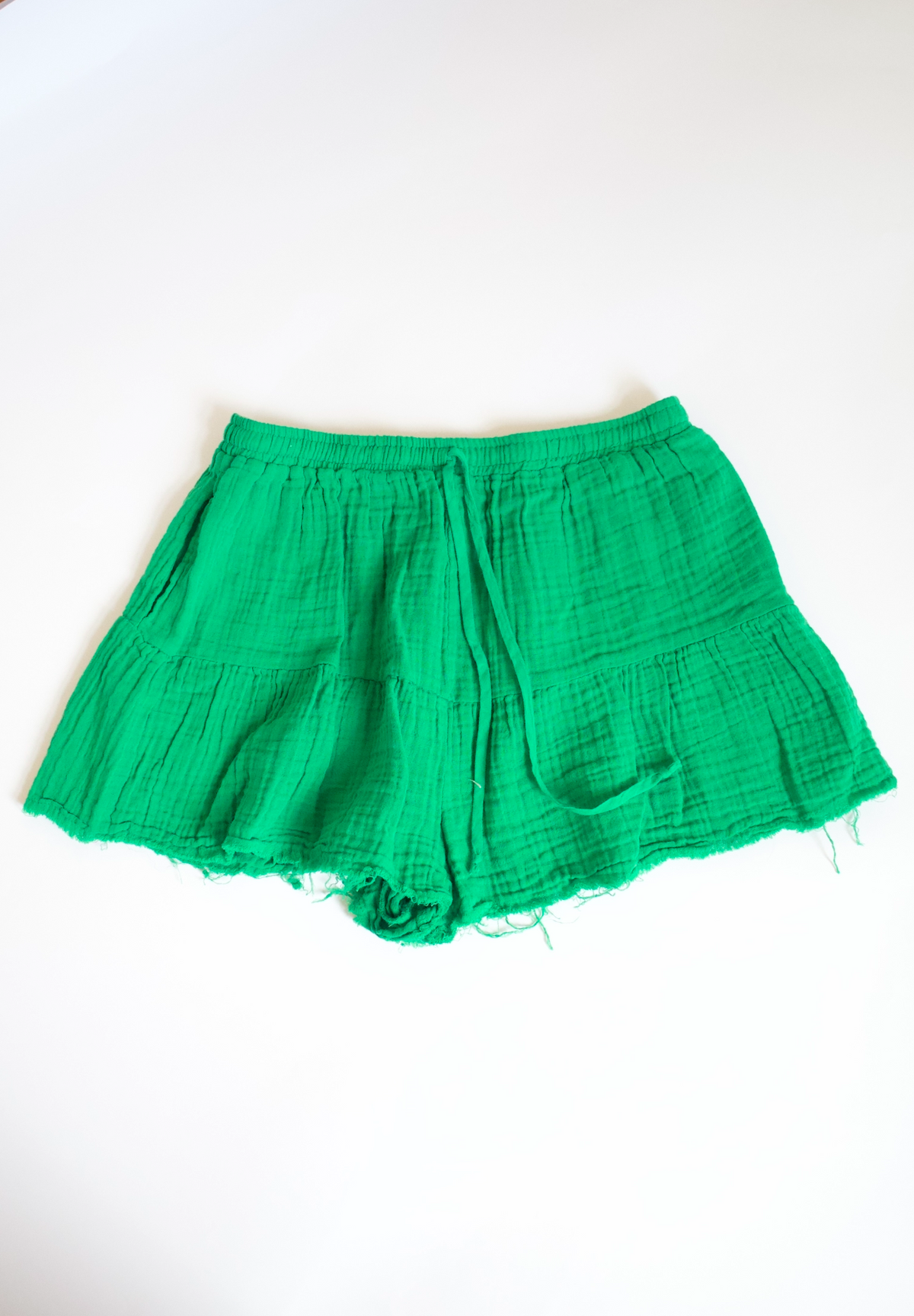Stark X Green Gauze Shorts