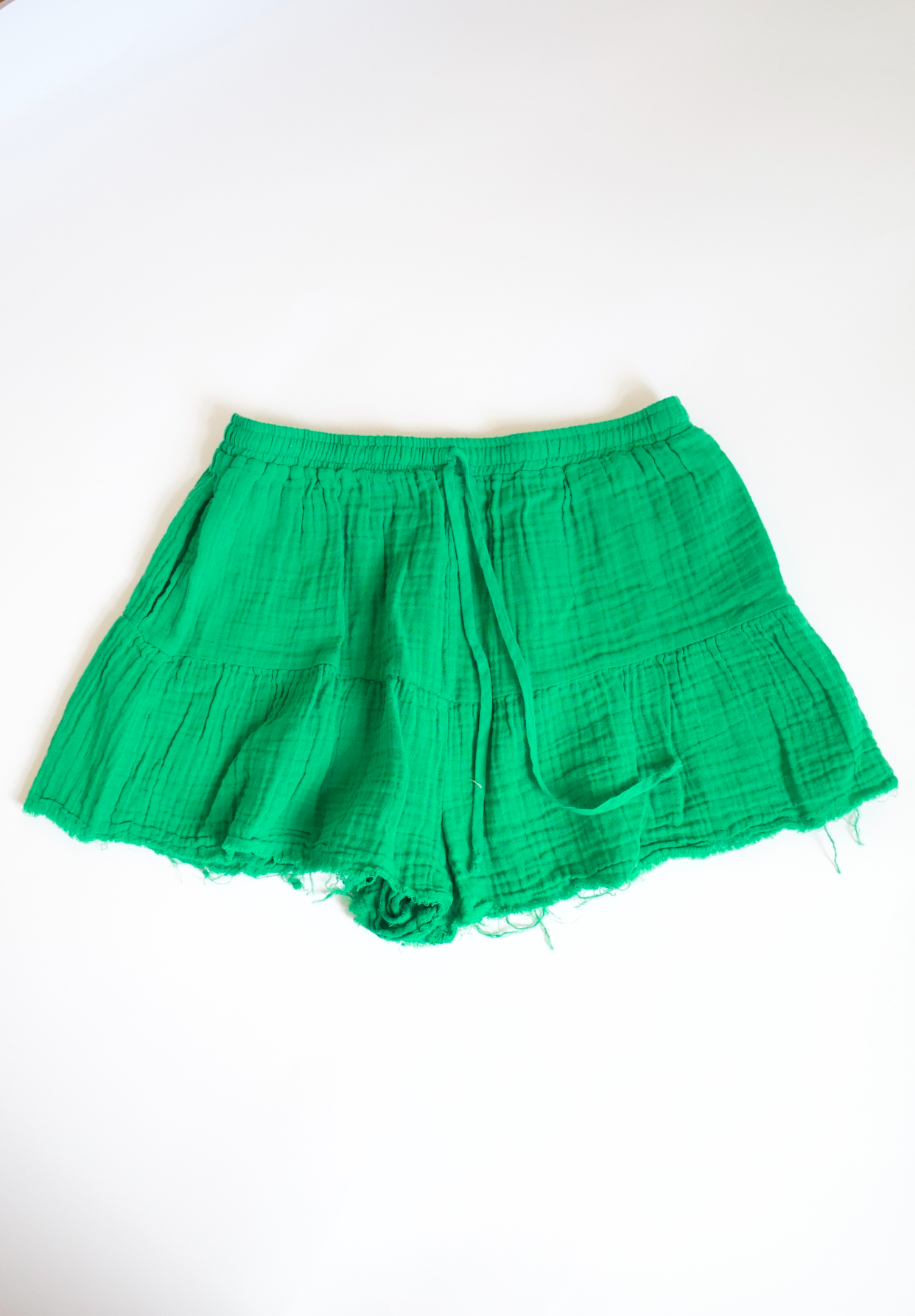 Stark X Green Gauze Shorts