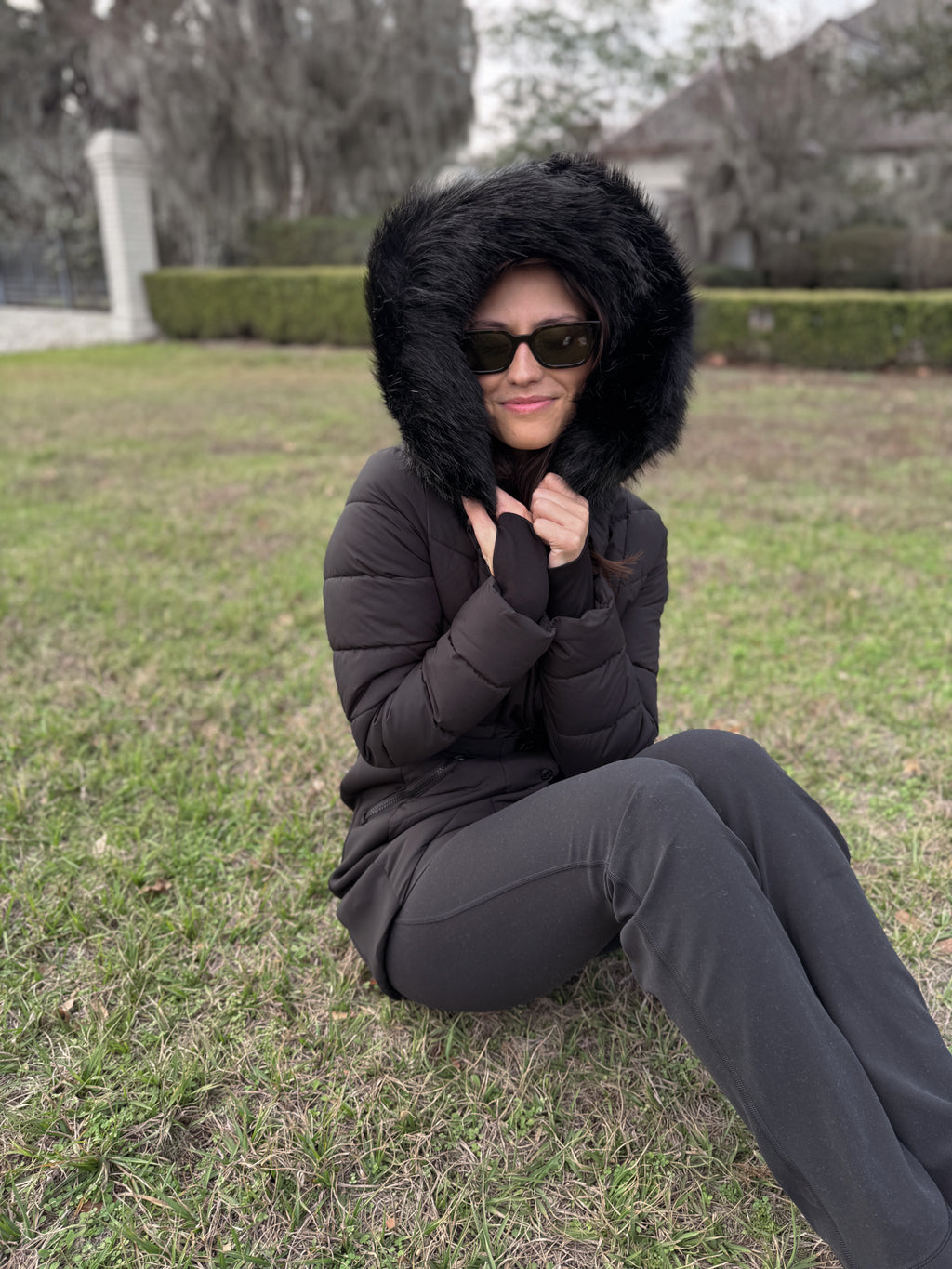 Michael Kors Women's Faux Fur Black Scuba Jacket