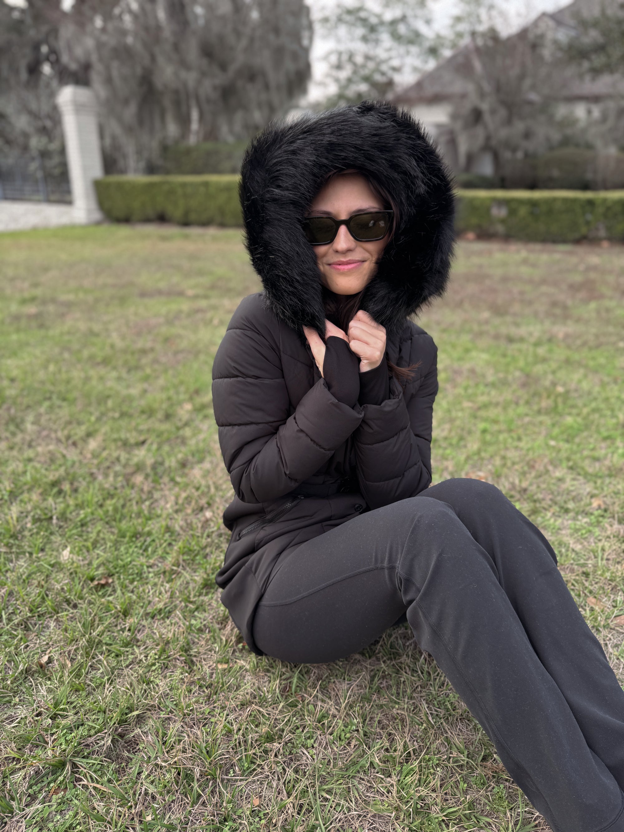 Michael Kors Women's Faux Fur Black Scuba Jacket