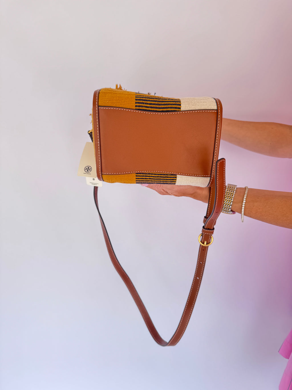 Tory Burch Woven Bucket Back