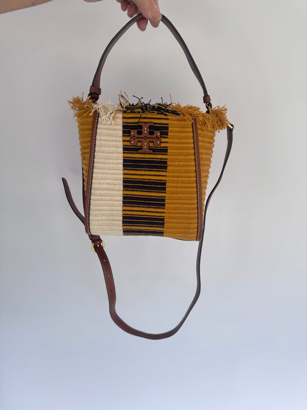 Tory Burch Woven Bucket Back