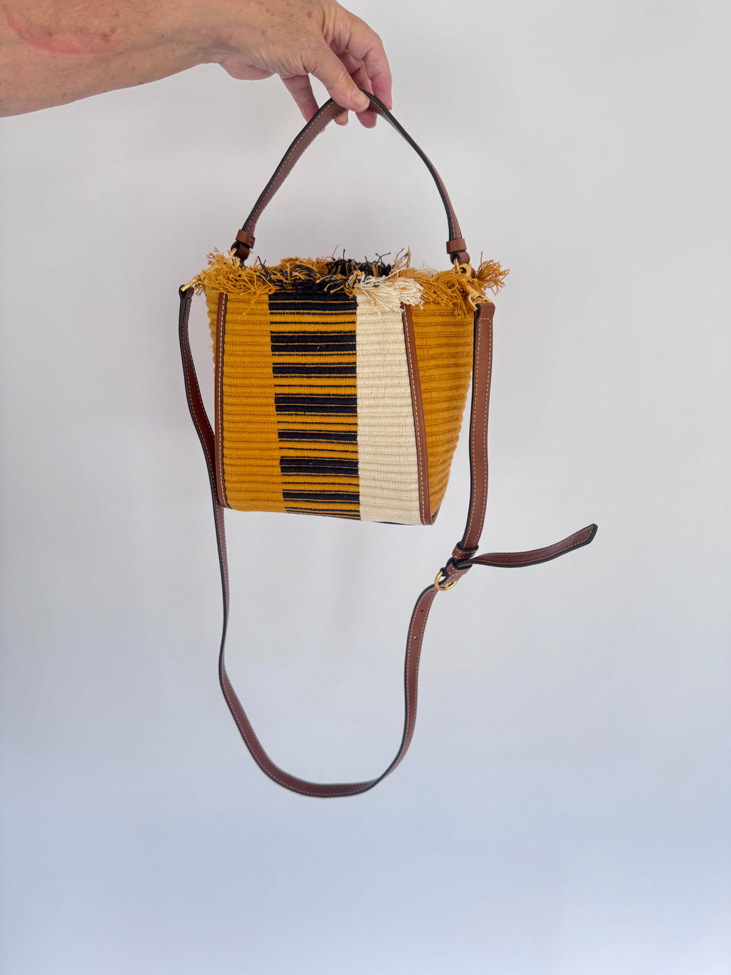 Tory Burch Woven Bucket Back