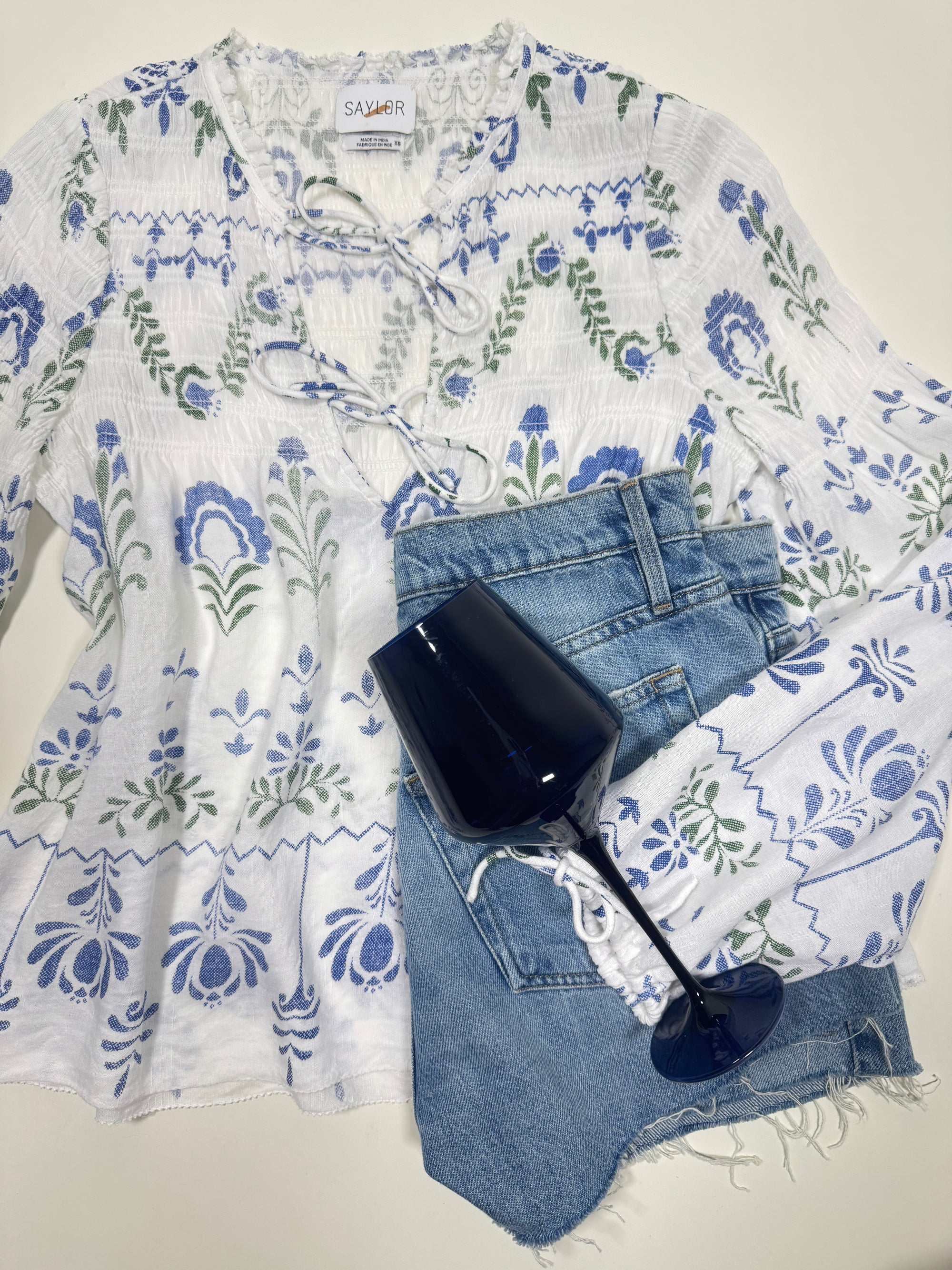 Saylor Embroidered Peasant top