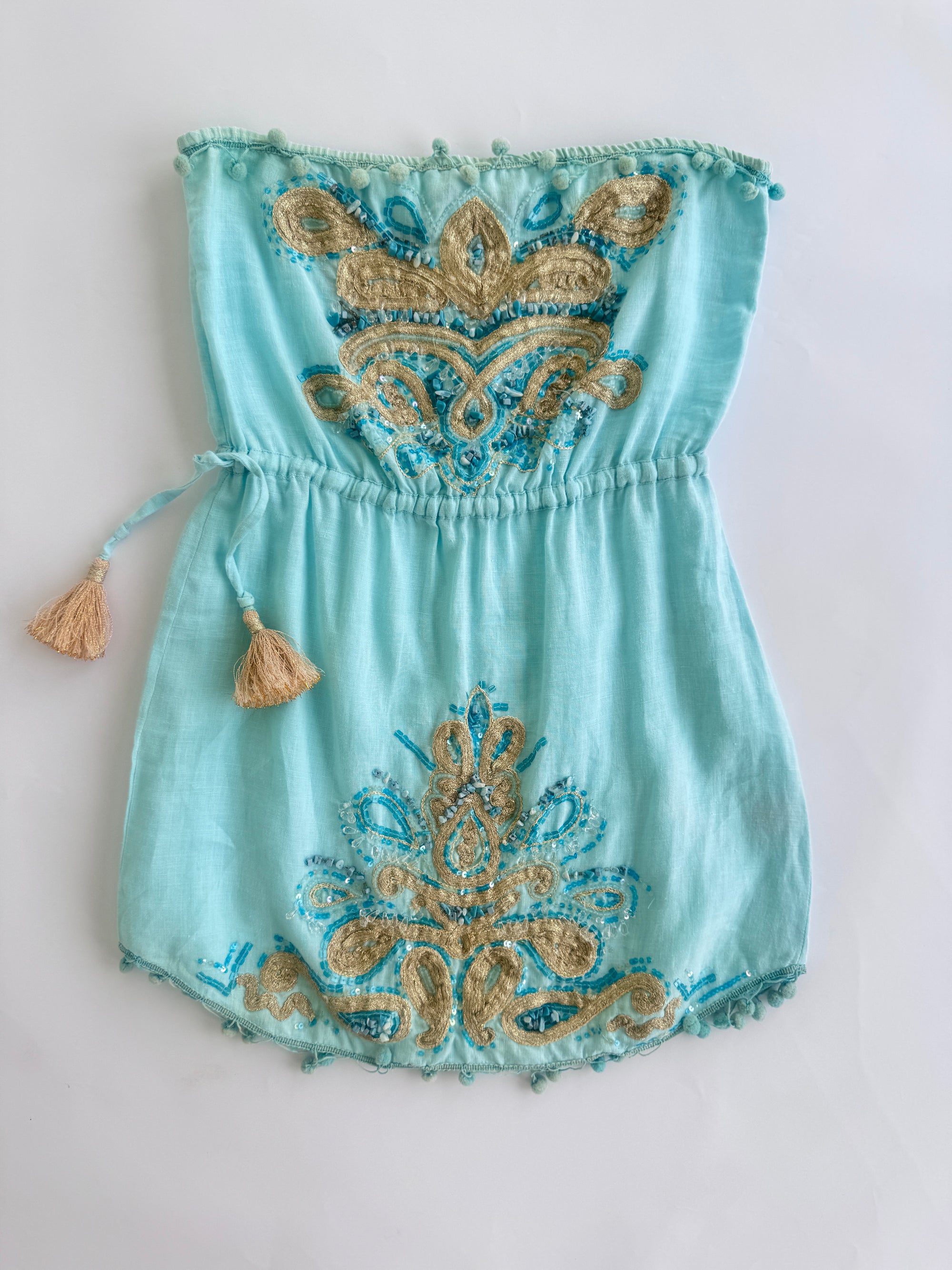 Calypso St. Barth Strapless Beaded Mini