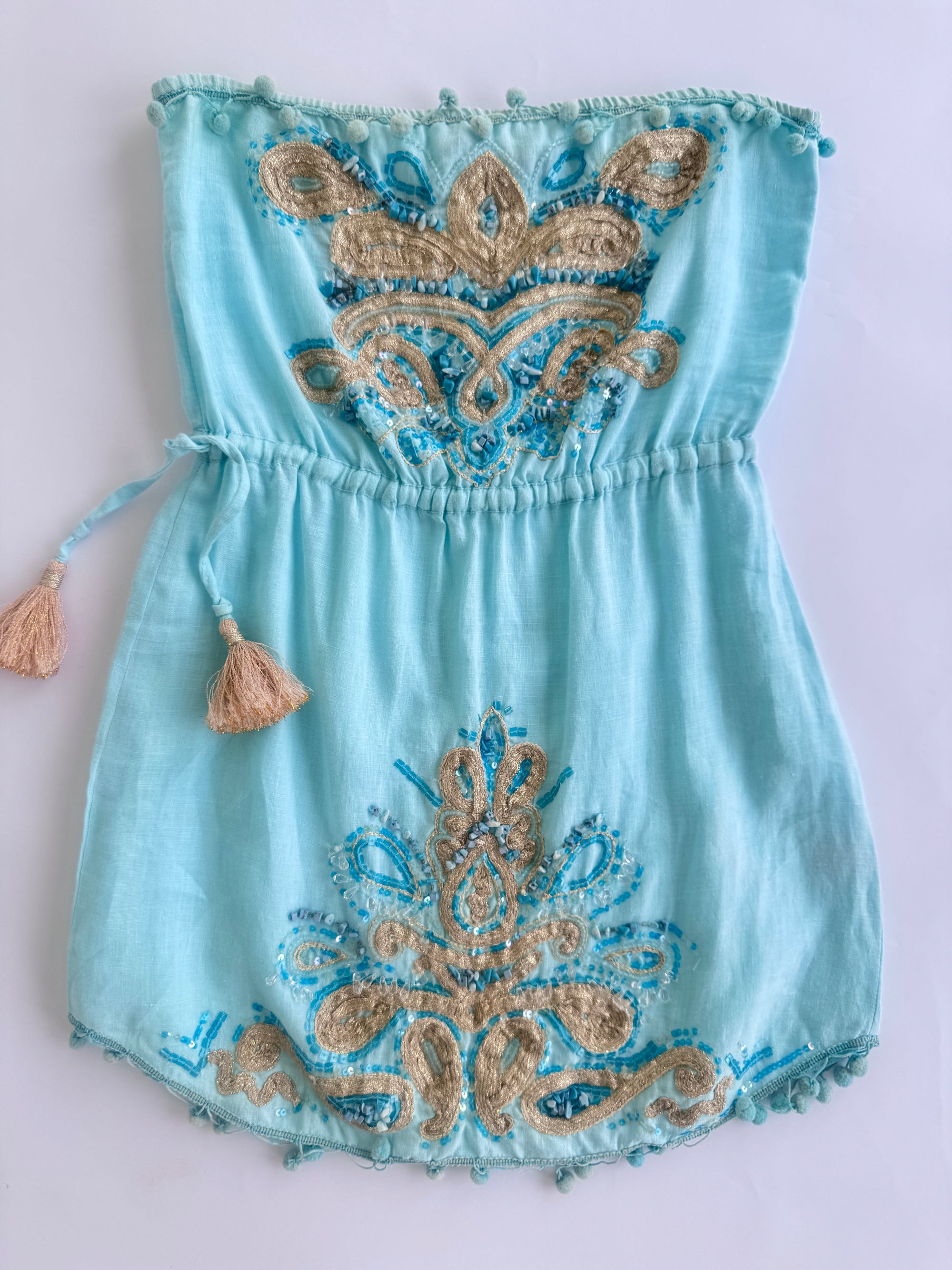 Calypso St. Barth Strapless Beaded Mini