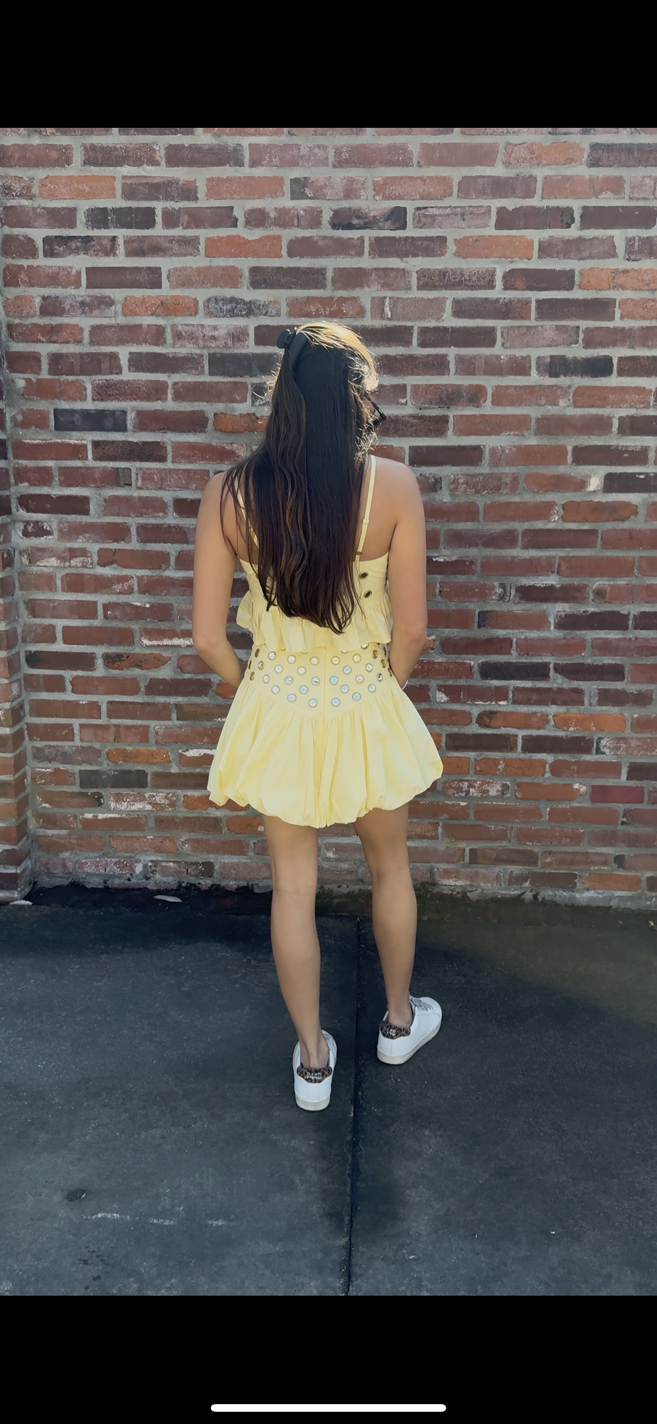 Yellow Bubble Skirt Set