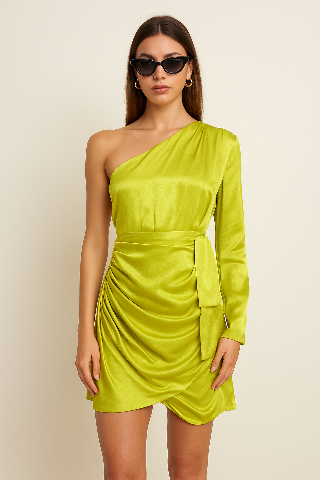 NWT Elliatt Citrus One Shoulder Dress