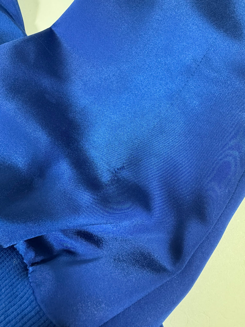 Royal Blue Satin Crew Neck