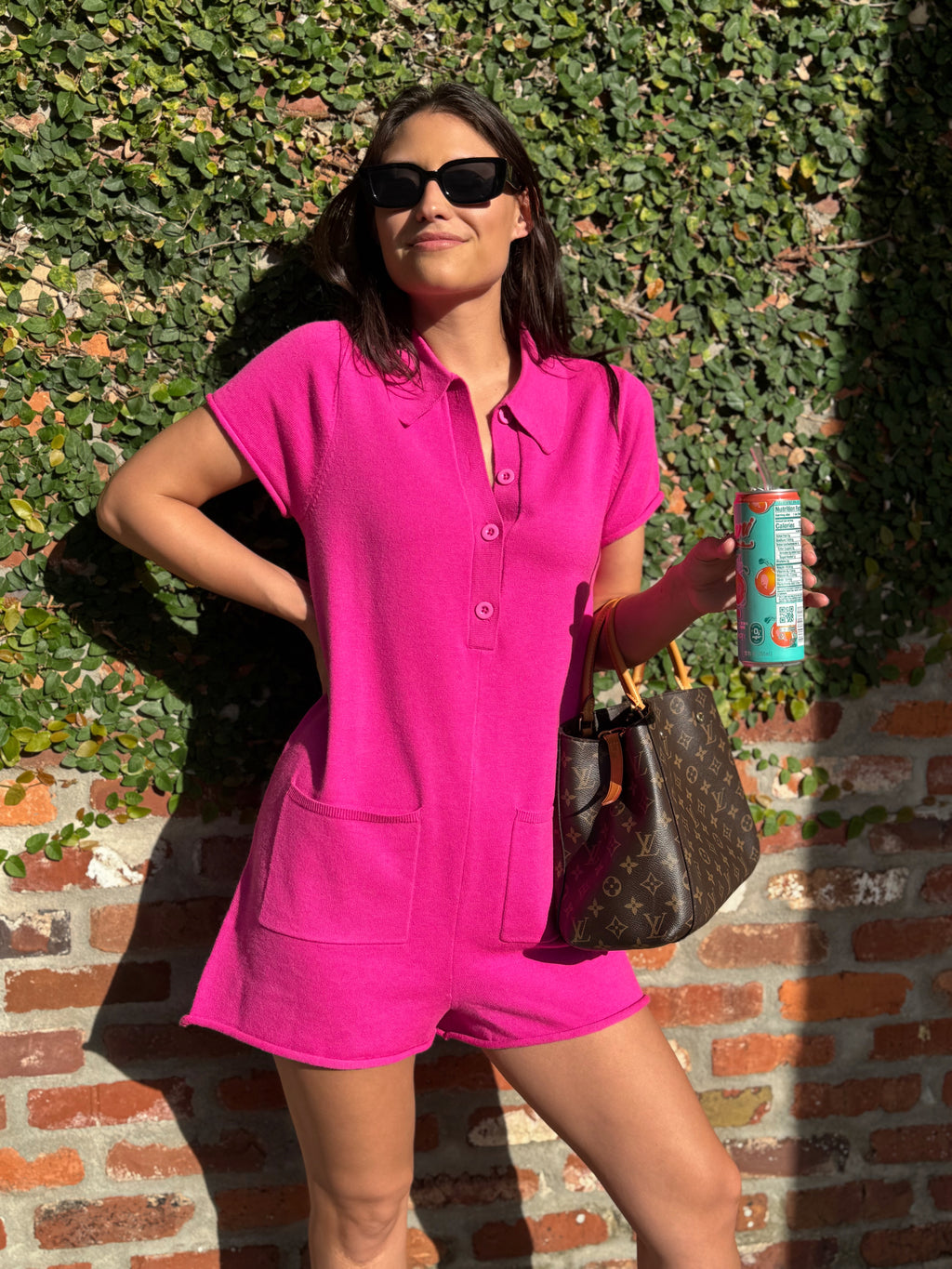 Show Me Your Mumu Pink Polo Romper
