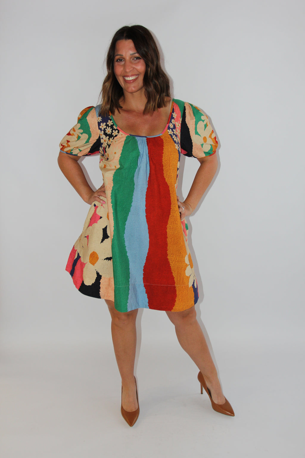 Farm Rio Super Fun Daisy Mini Dress
