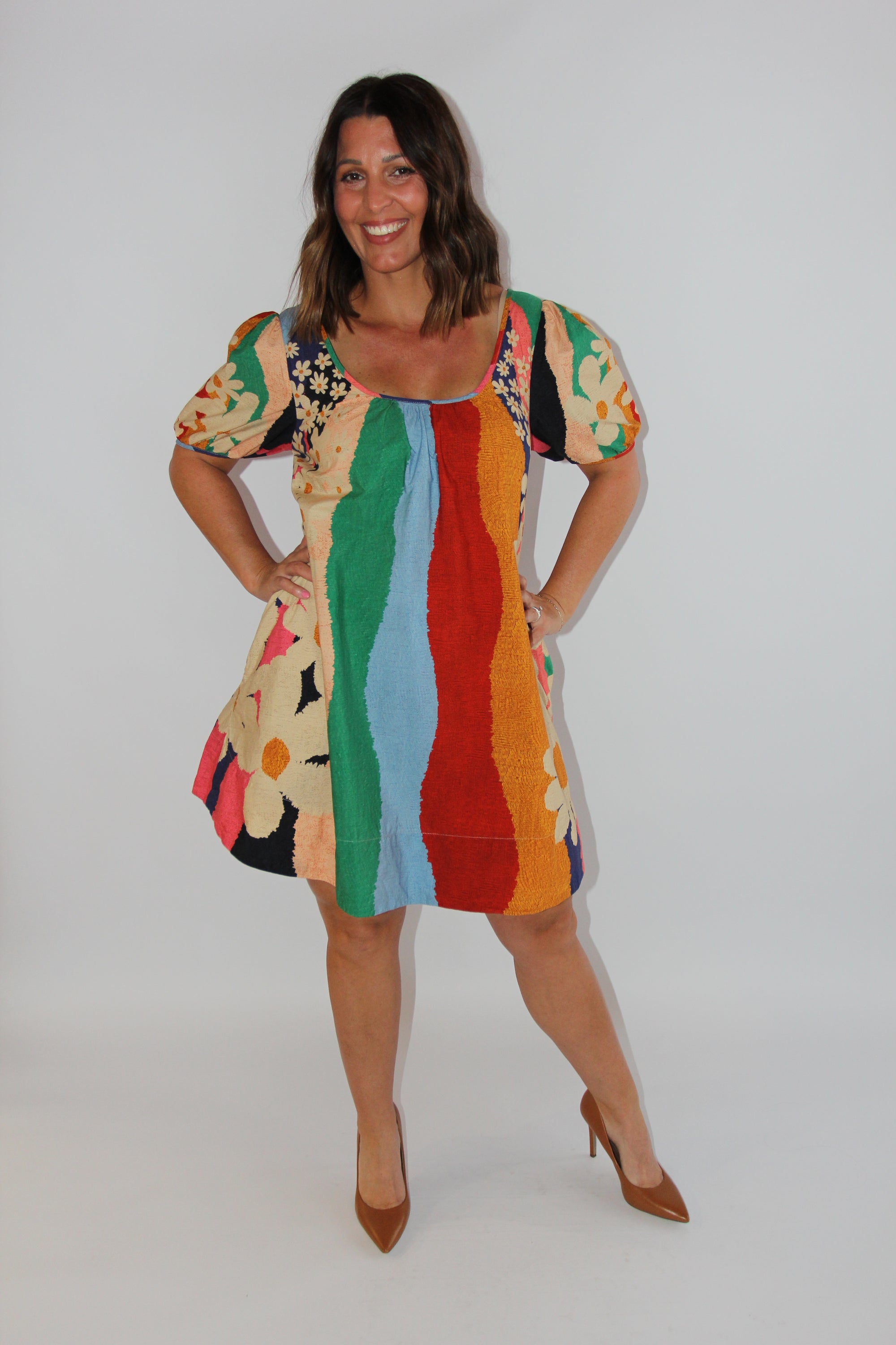 Farm Rio Super Fun Daisy Mini Dress