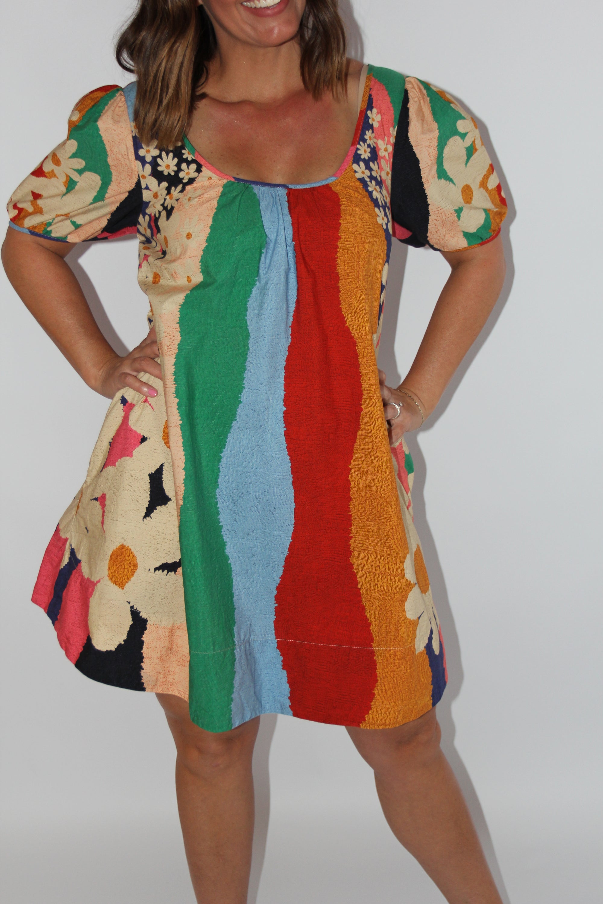 Farm Rio Super Fun Daisy Mini Dress