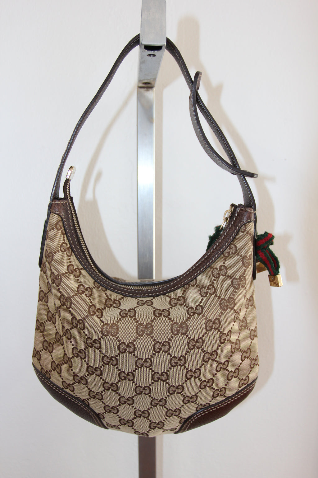 Gucci GG Canvas Princy Web Hobo Bag