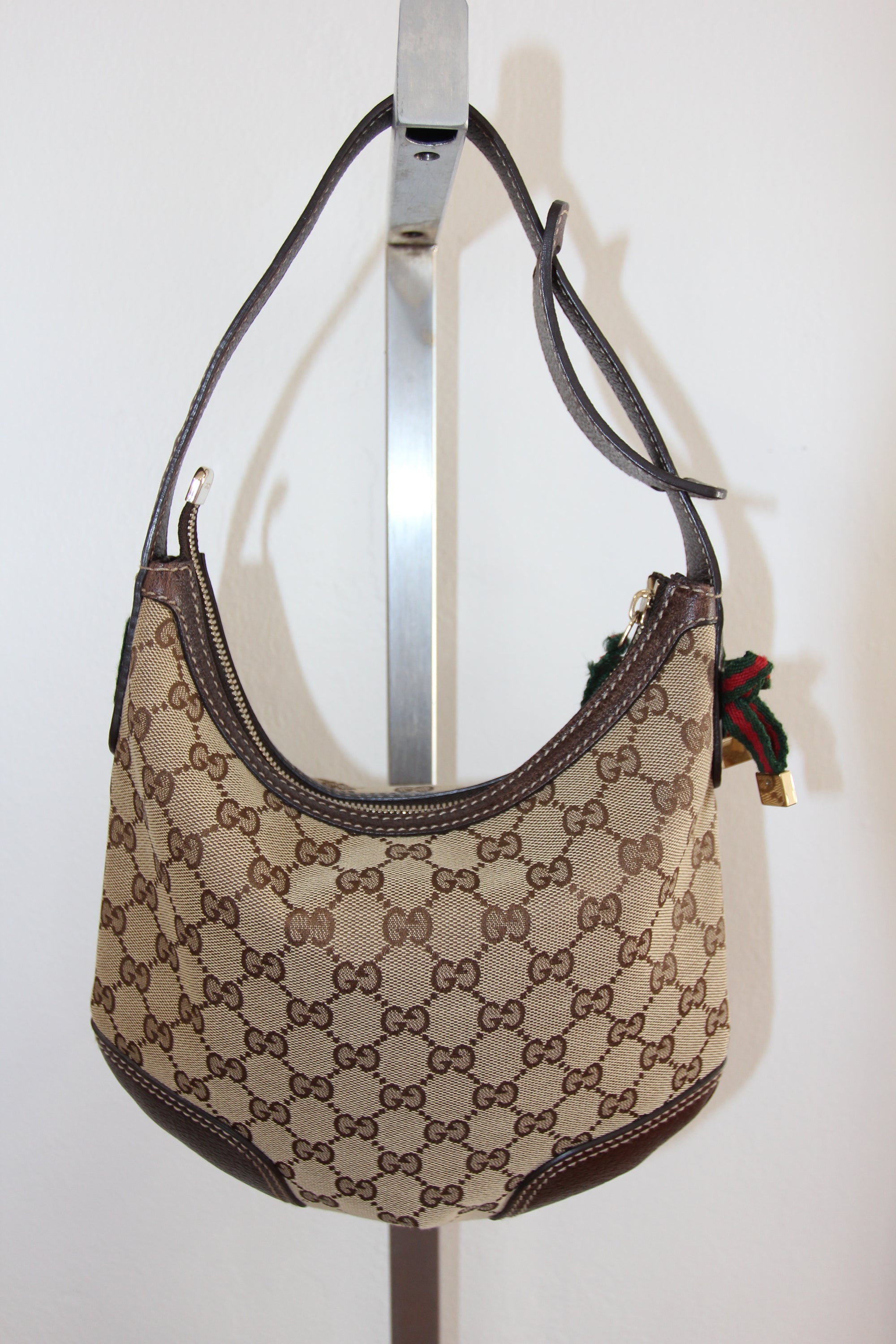 Gucci GG Canvas Princy Web Hobo Bag