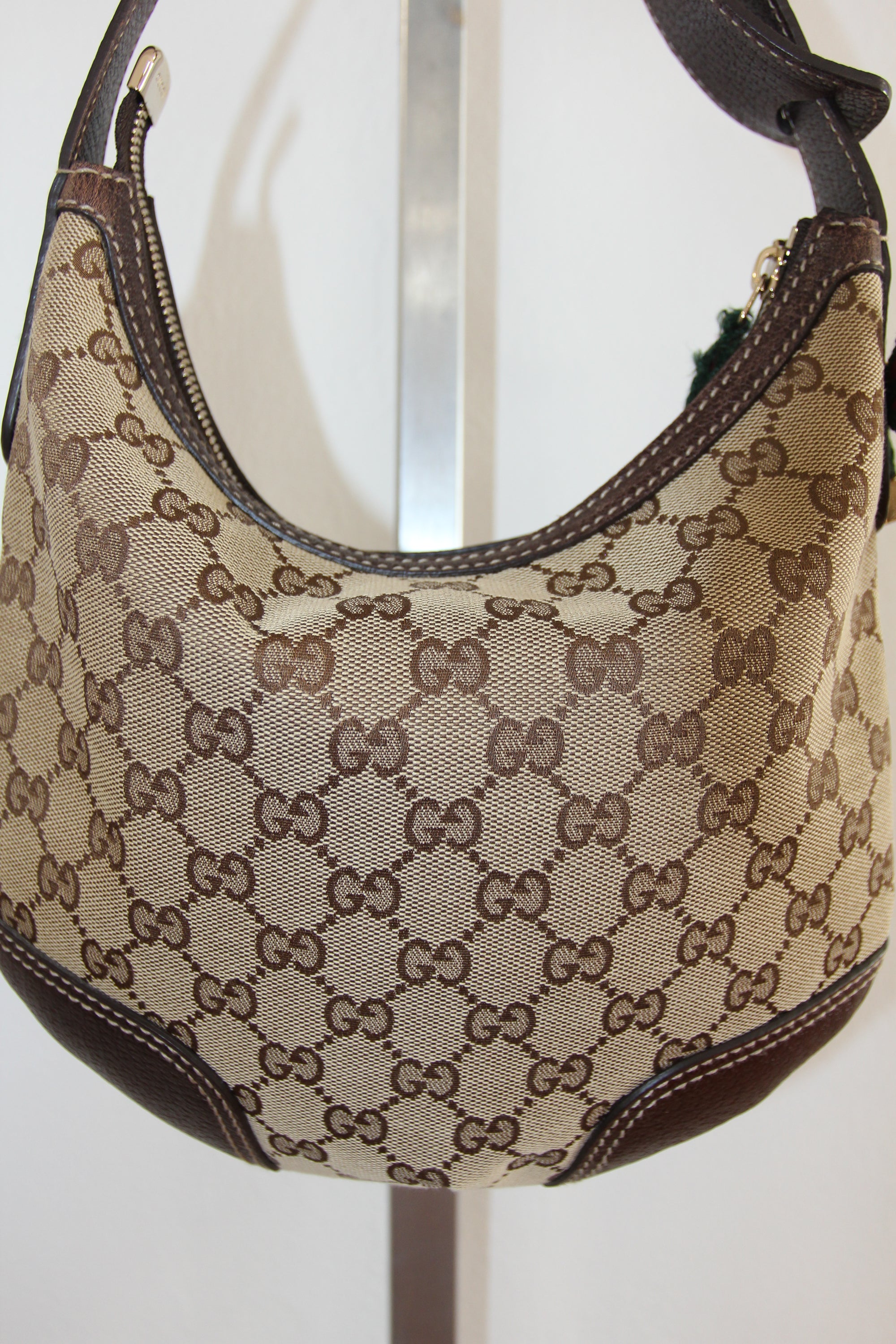 Gucci GG Canvas Princy Web Hobo Bag