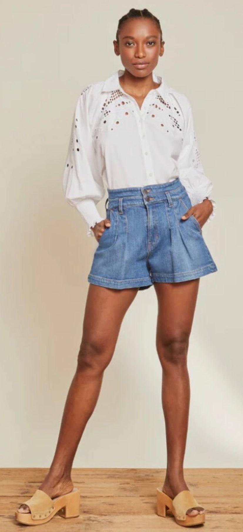 Veronica Beard Jaylen Denim Shorts