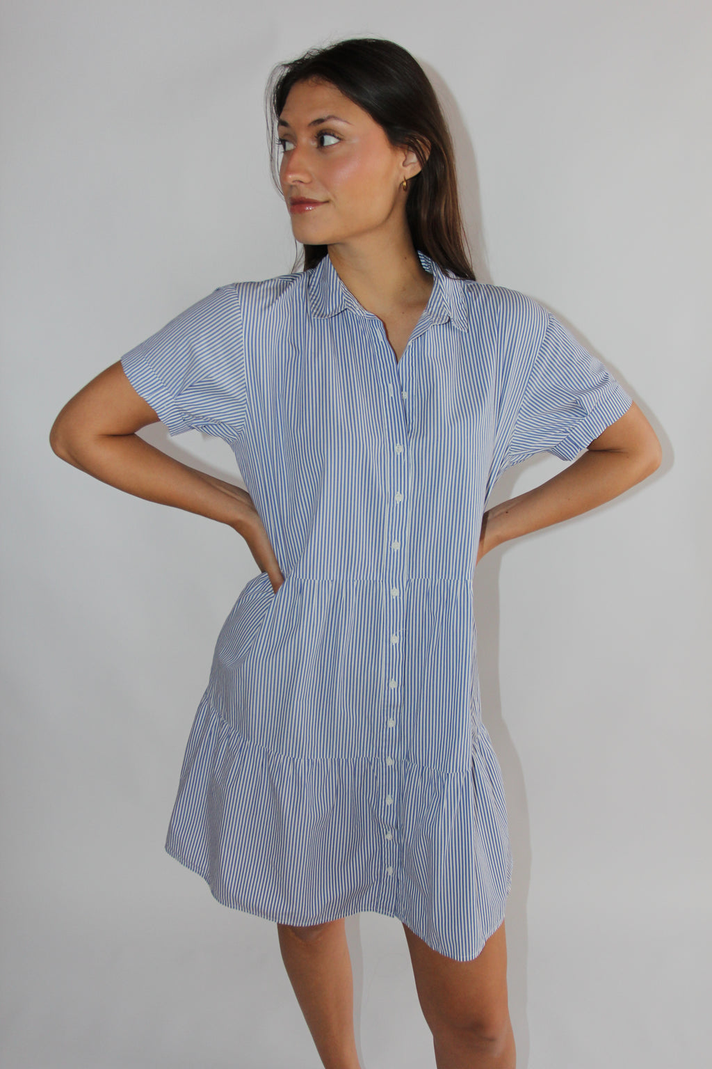 Nation Pinstripe Mini Dress