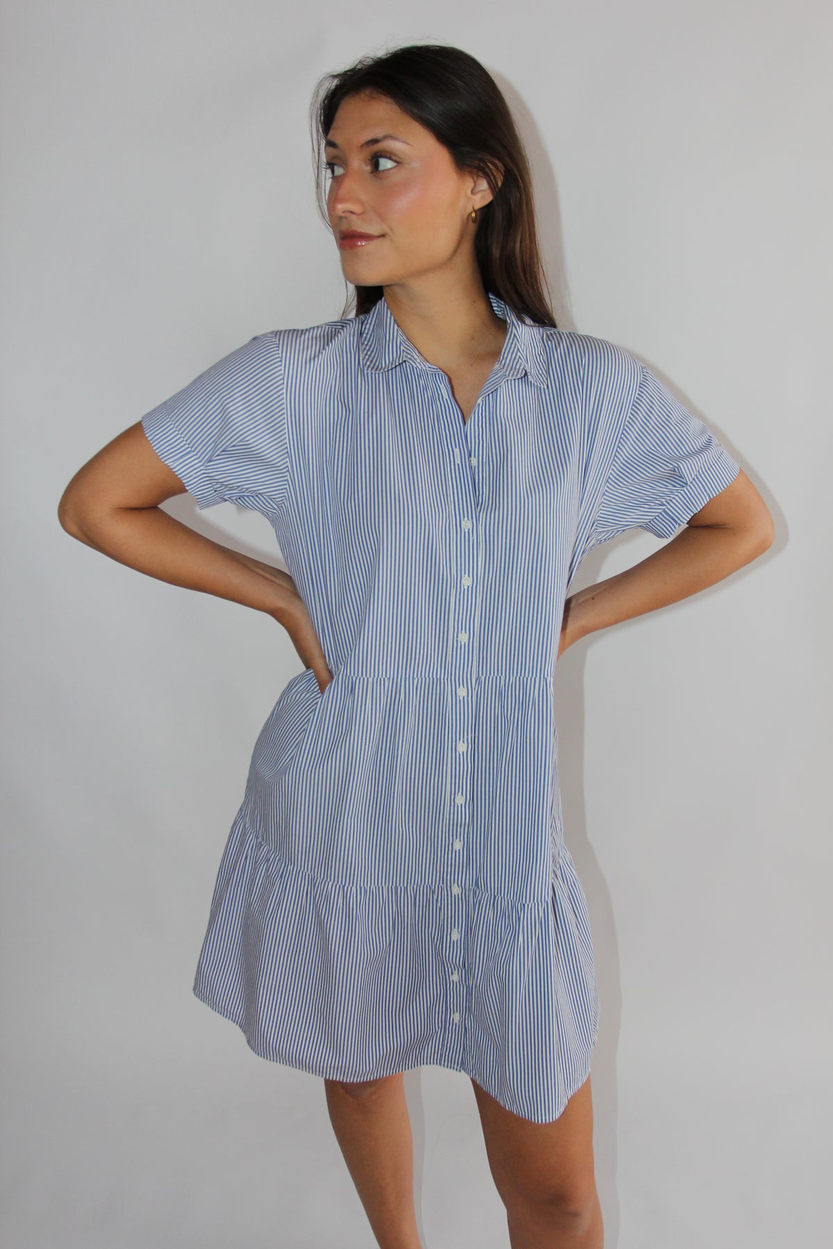 Nation Pinstripe Mini Dress