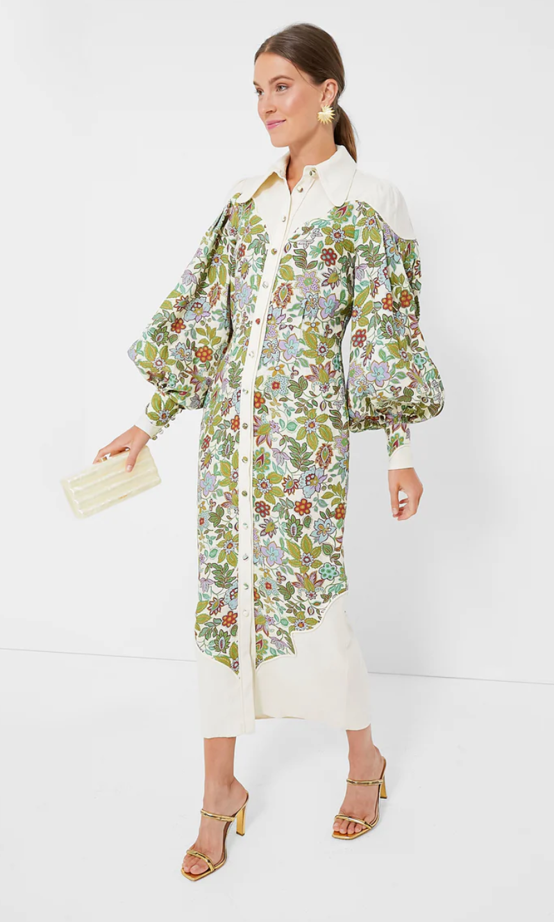 NWT Alemais Pearl Isabella Panel Midi Dress