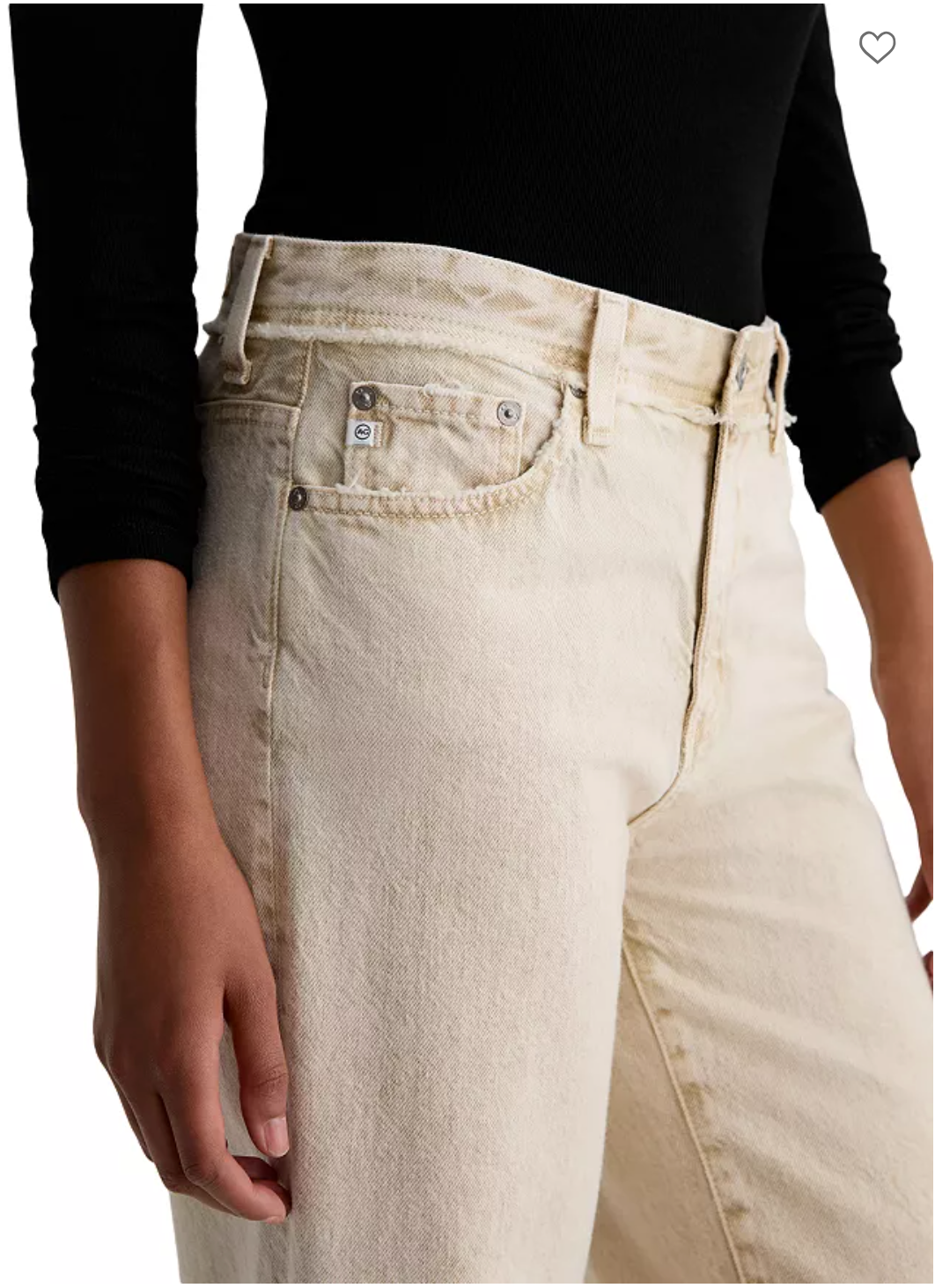 NWT AG Saige High-Rise Crop Wide-Leg Jeans