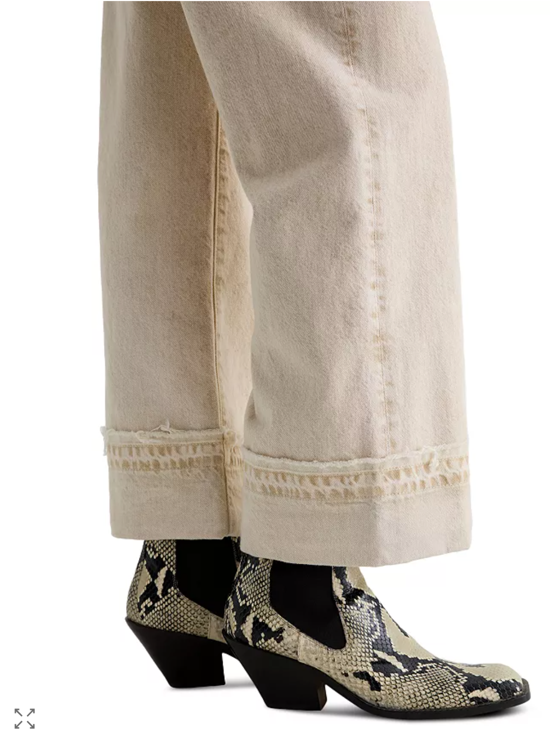 NWT AG Saige High-Rise Crop Wide-Leg Jeans