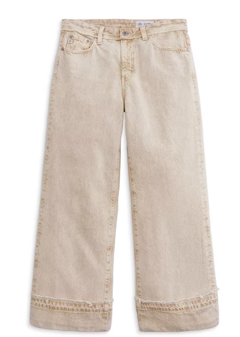 NWT AG Saige High-Rise Crop Wide-Leg Jeans