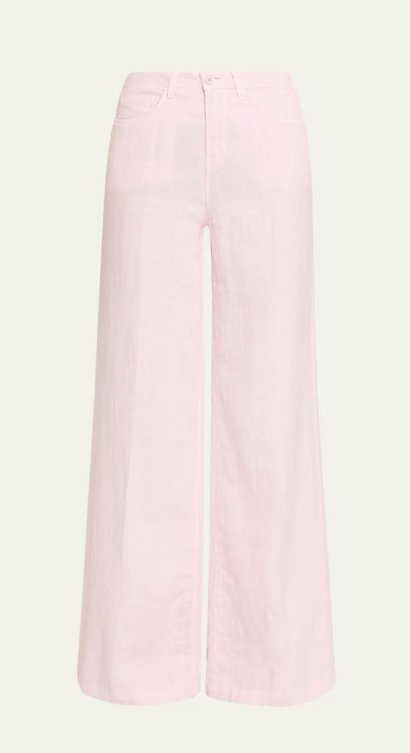 L'agence Amara High-Rise Wide-Leg Linen Pants
