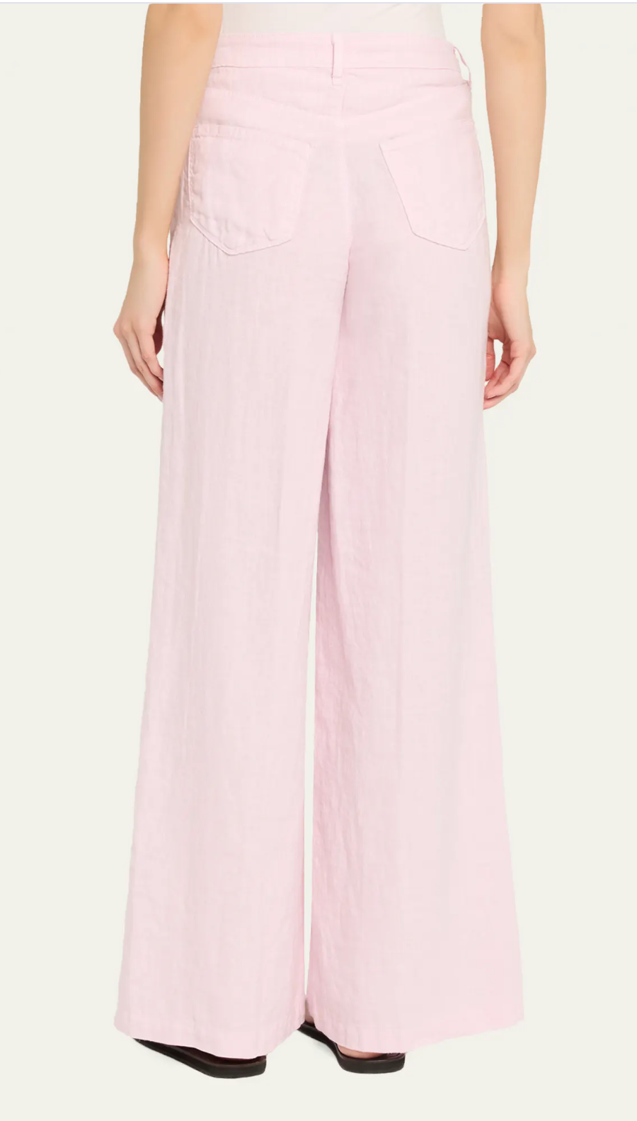 L'agence Amara High-Rise Wide-Leg Linen Pants