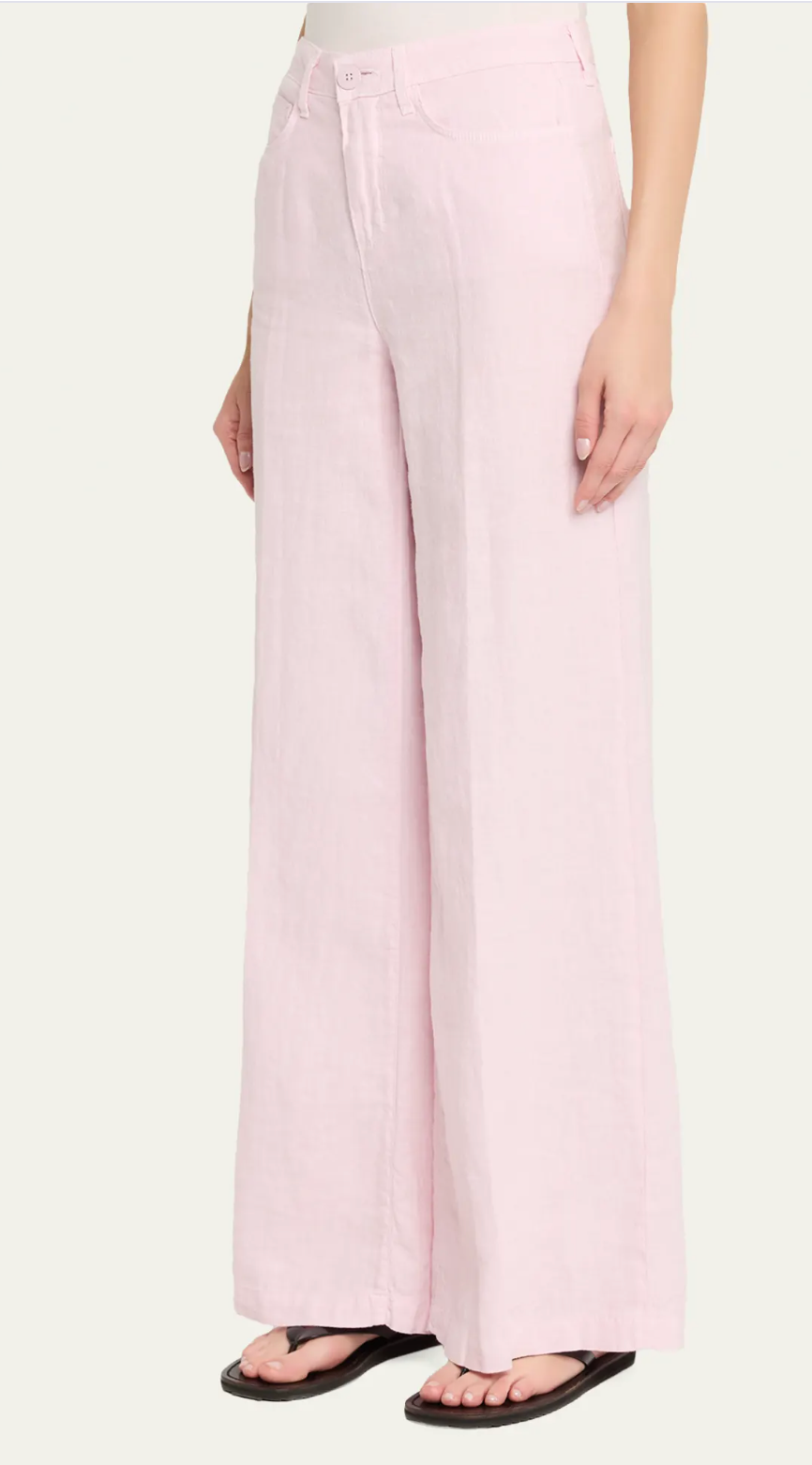 L'agence Amara High-Rise Wide-Leg Linen Pants