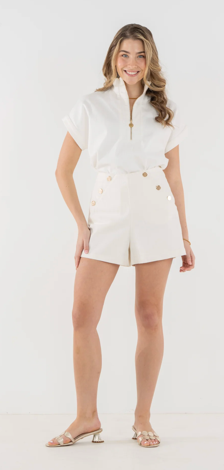 Emily McCarthy White Saylor Shorts