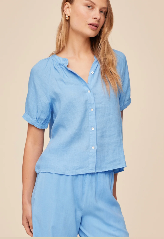 Bella Dahl Blue Raglan Top