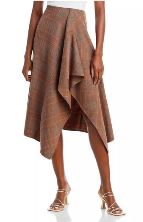 ALC Plaid Asymmetrical Skirt