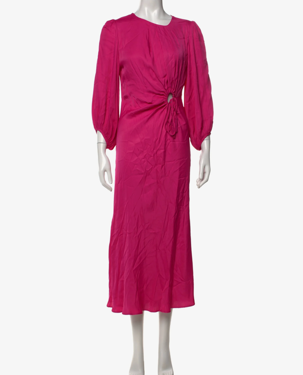 Farm Rio Pink Silk Midi Dress
