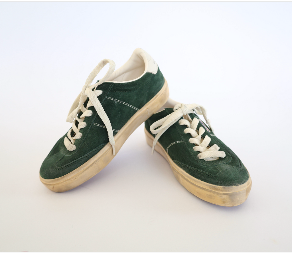 Golden Goose Soulstar Green Suede