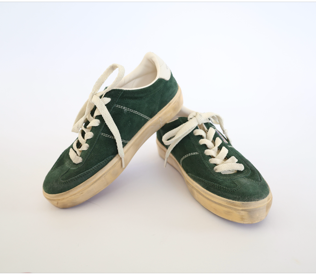 Golden Goose Soulstar Green Suede