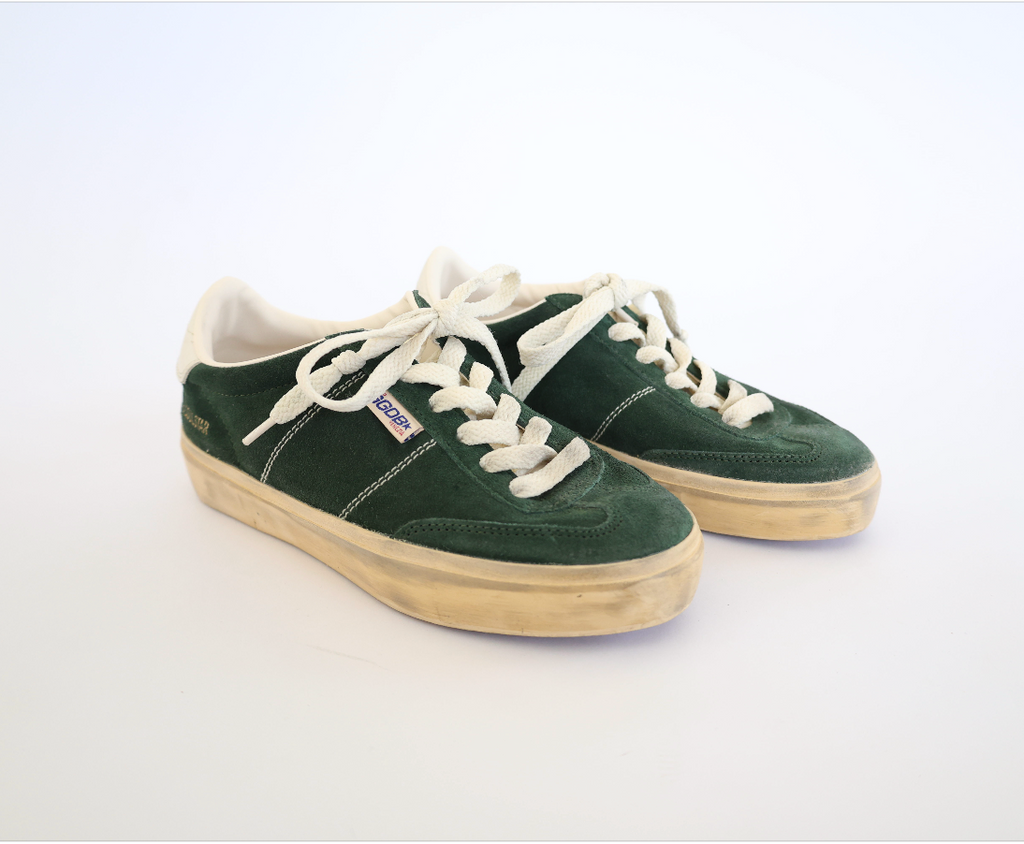 Golden Goose Soulstar Green Suede